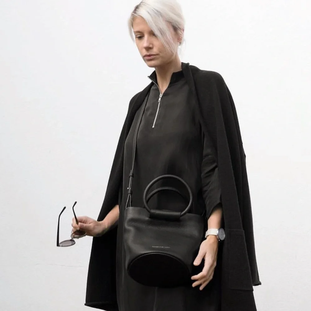 Anthropologie x Monserat De Lucca Leather Bucket Bag w/ Crossbody ✨ - Picture 3 of 16